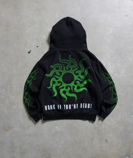 Burning Rubber Washed Black Hoodie