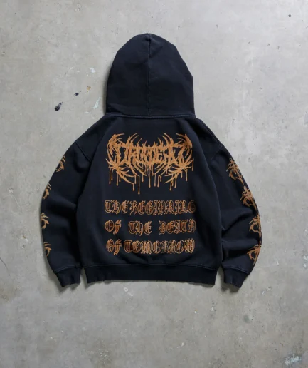 Hollowfication Washed Black Hoodie