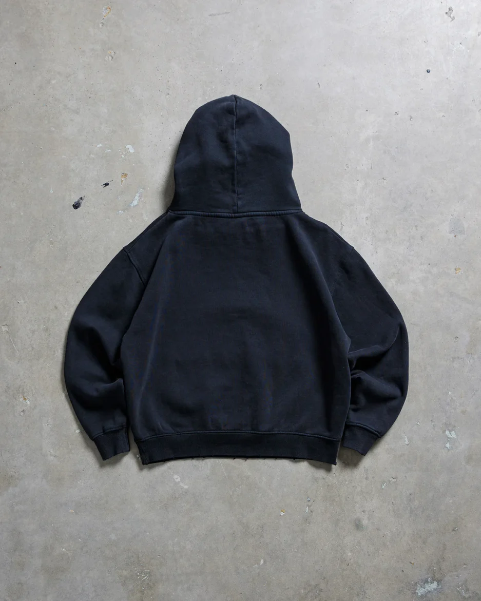 Myopia Washed Black Hoodie