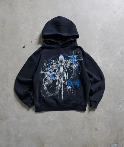 Myopia Washed Black Hoodie