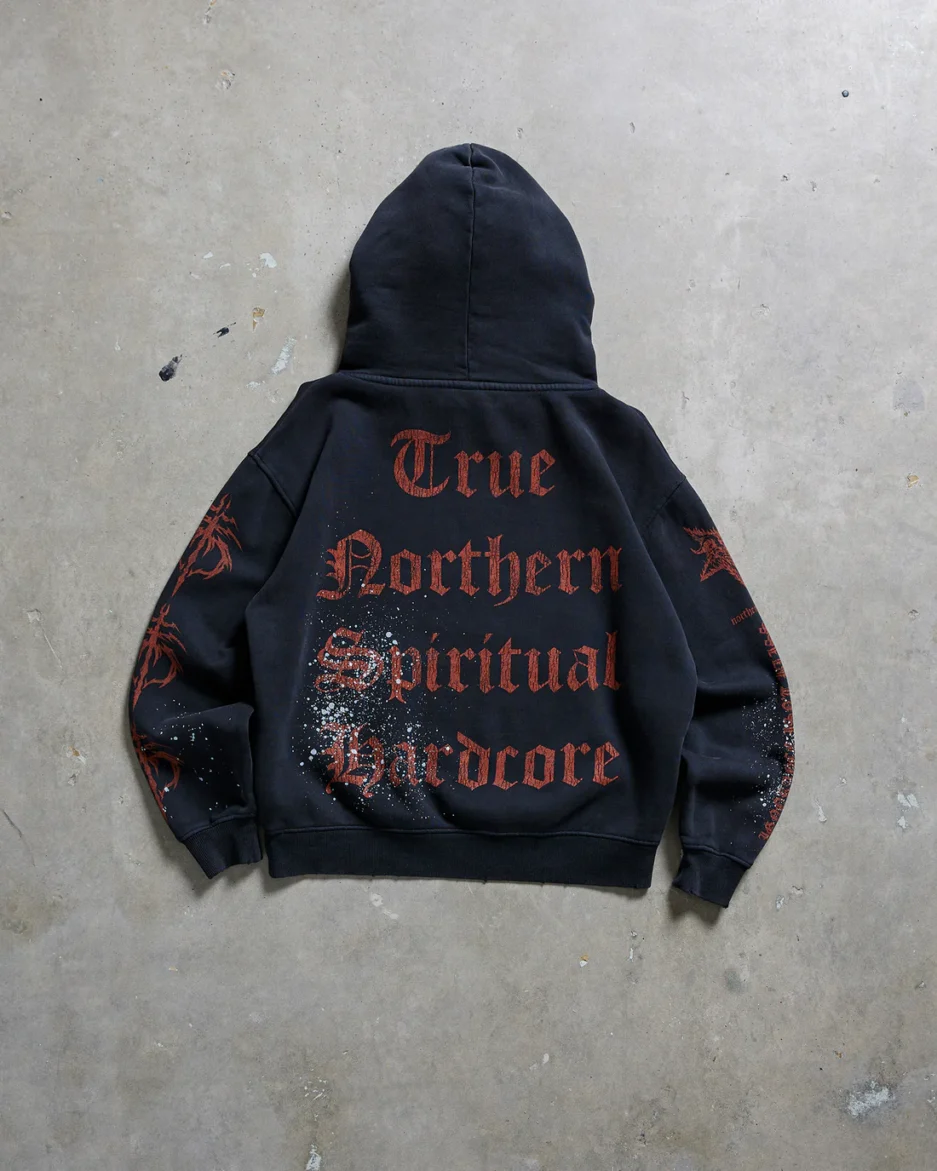 TNSH Washed Black Hoodie