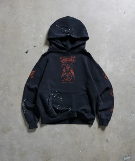 TNSH Washed Black Hoodie