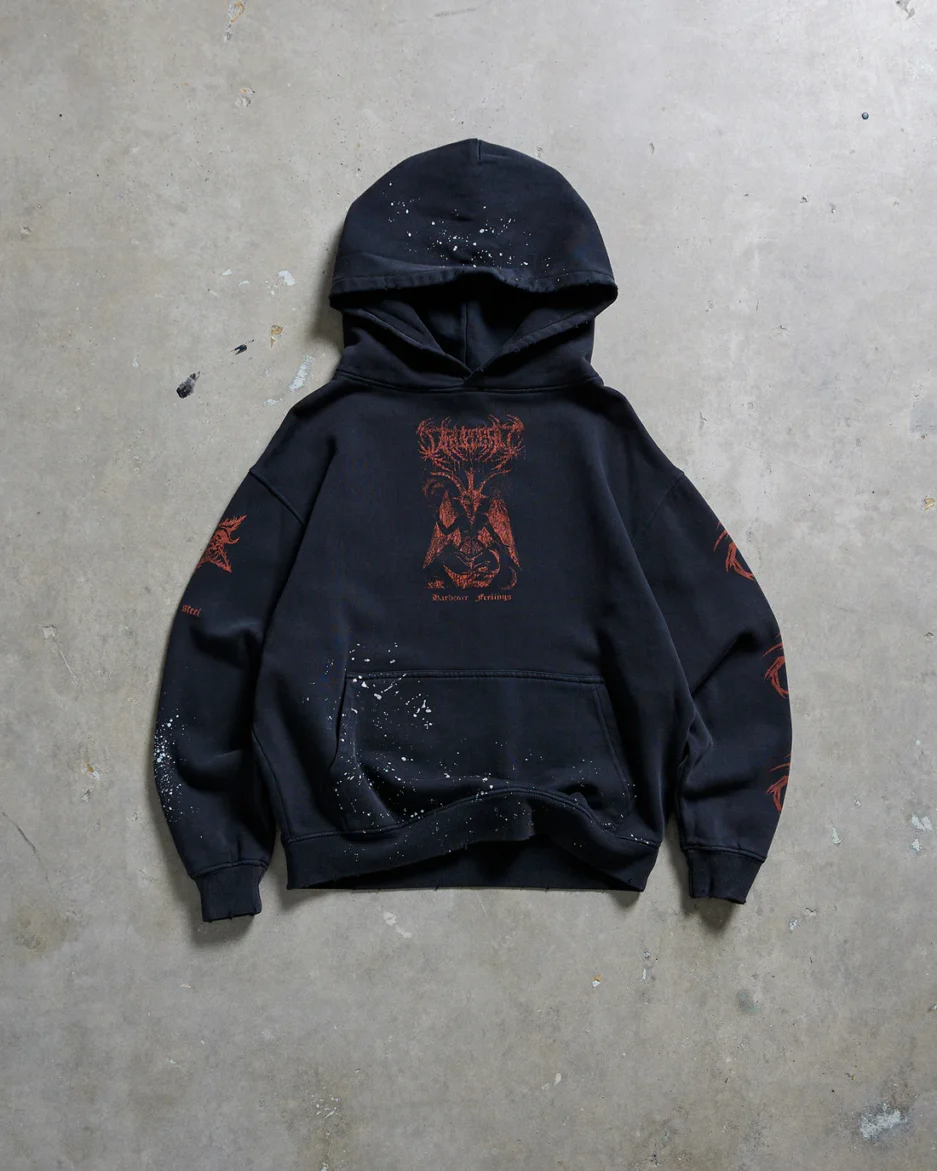 TNSH Washed Black Hoodie