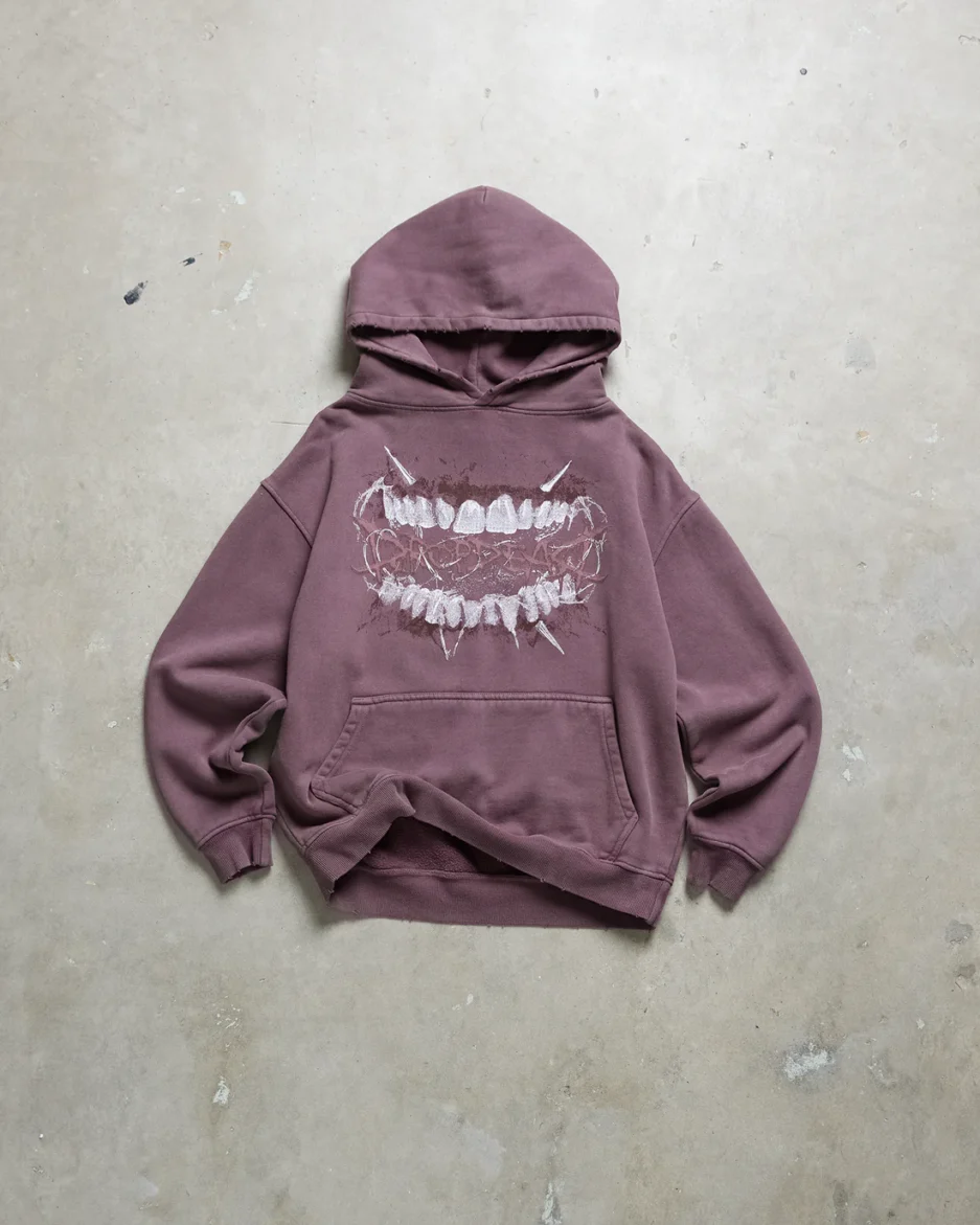 Tooth Pick Mauve Hoodie