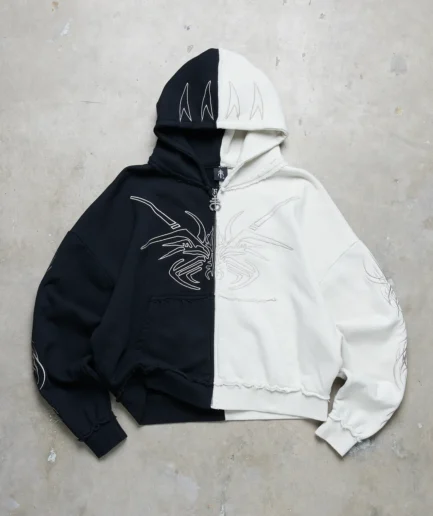 Vendetta Hoodie-Black-White